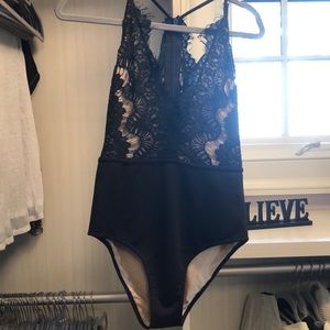 Black lace bodysuit